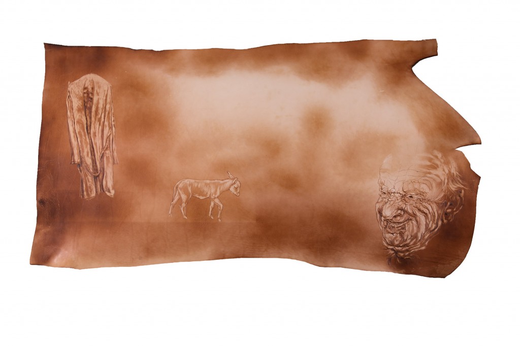 bruciature, cuoio, carta vetrata, nero, fuoco daniele cabri, vitello,