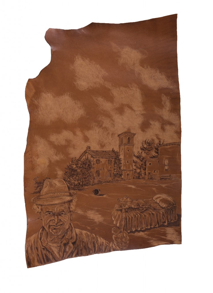 bruciature, pelle, carta vetrata, nero, fuoco daniele cabri, vitello,